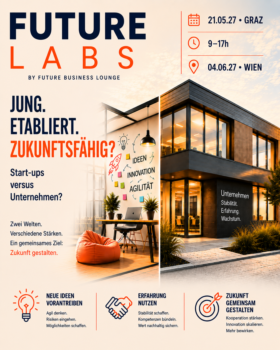 JUNG. ETABLIERT. ZUKUNFTSFÄHIG? Start-ups versus Unternehmen?
