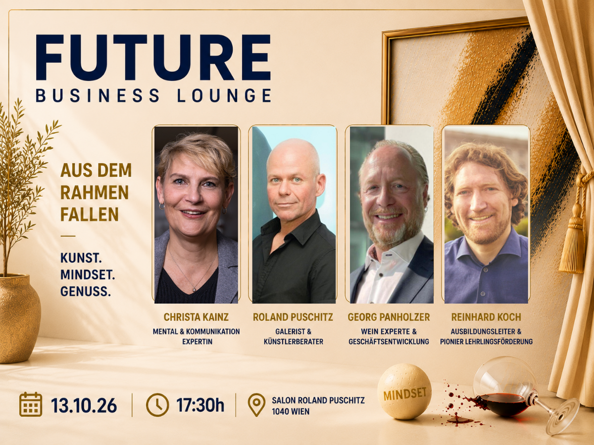 Poster Aus dem Rahmen fallen - Kunst. Mindset. Genuss Business mal anders betrachtet